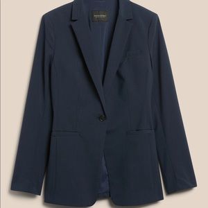 Navy banana republic long and lean blazer
